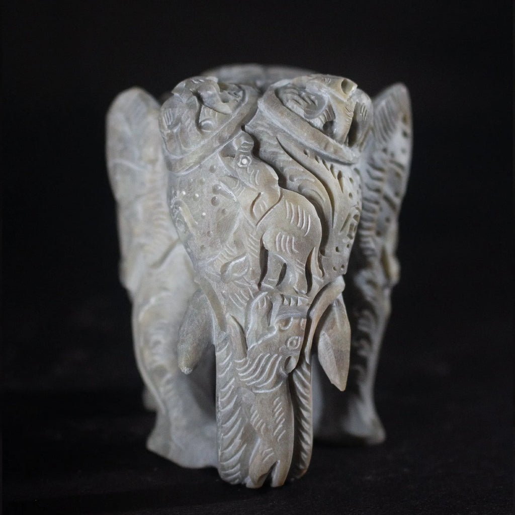 Varanasi Soft Stone Jali - Elephant