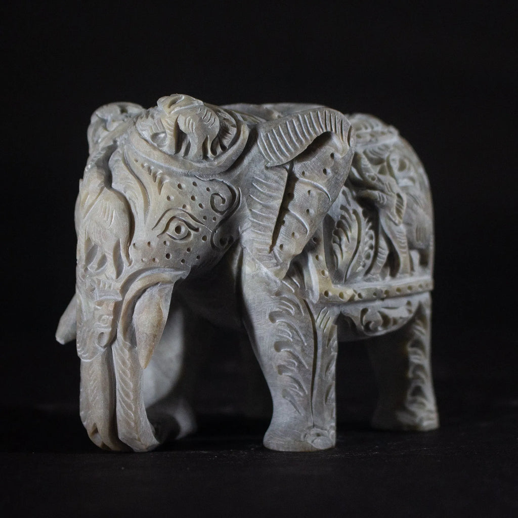 Varanasi Soft Stone Jali - Elephant