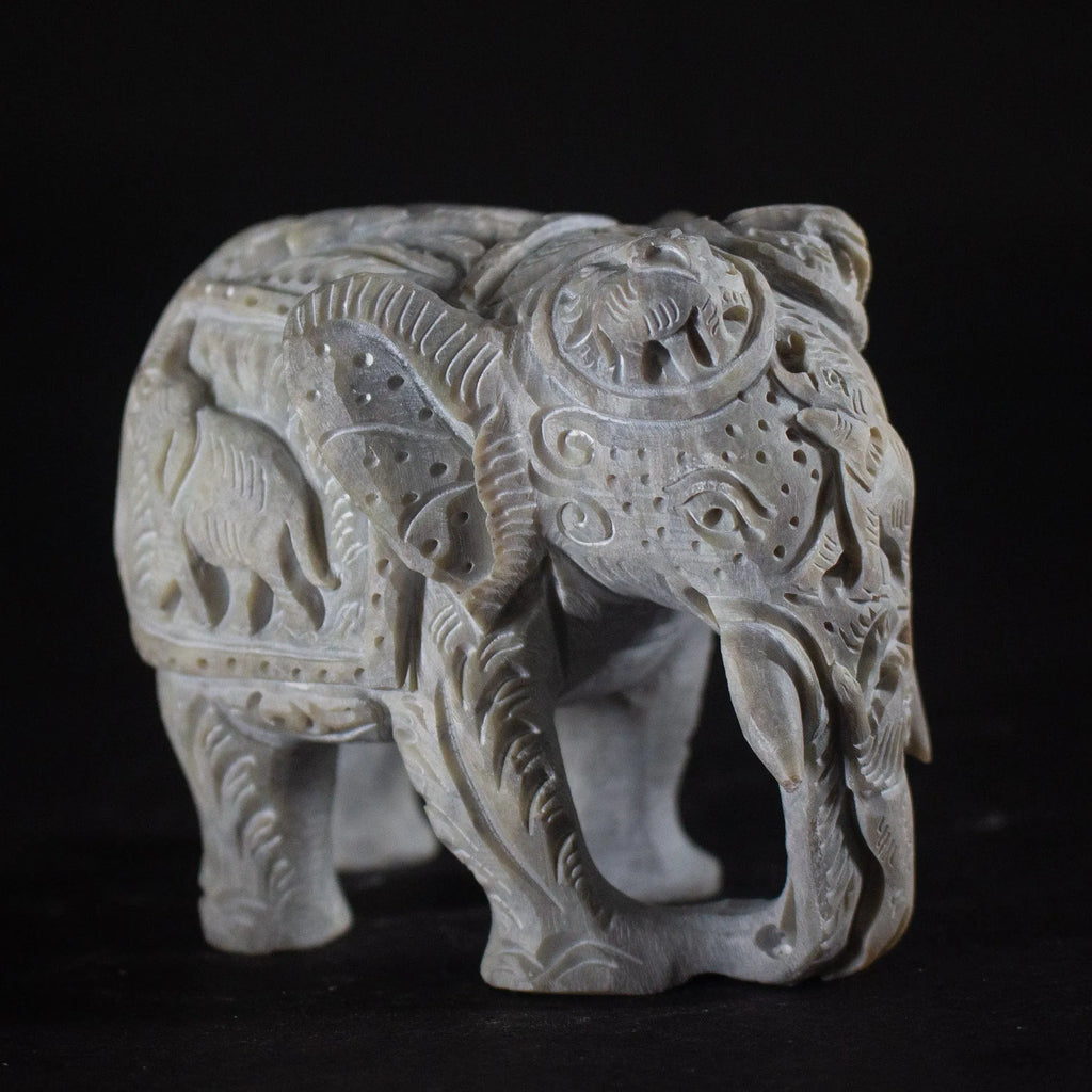 Varanasi Soft Stone Jali - Elephant