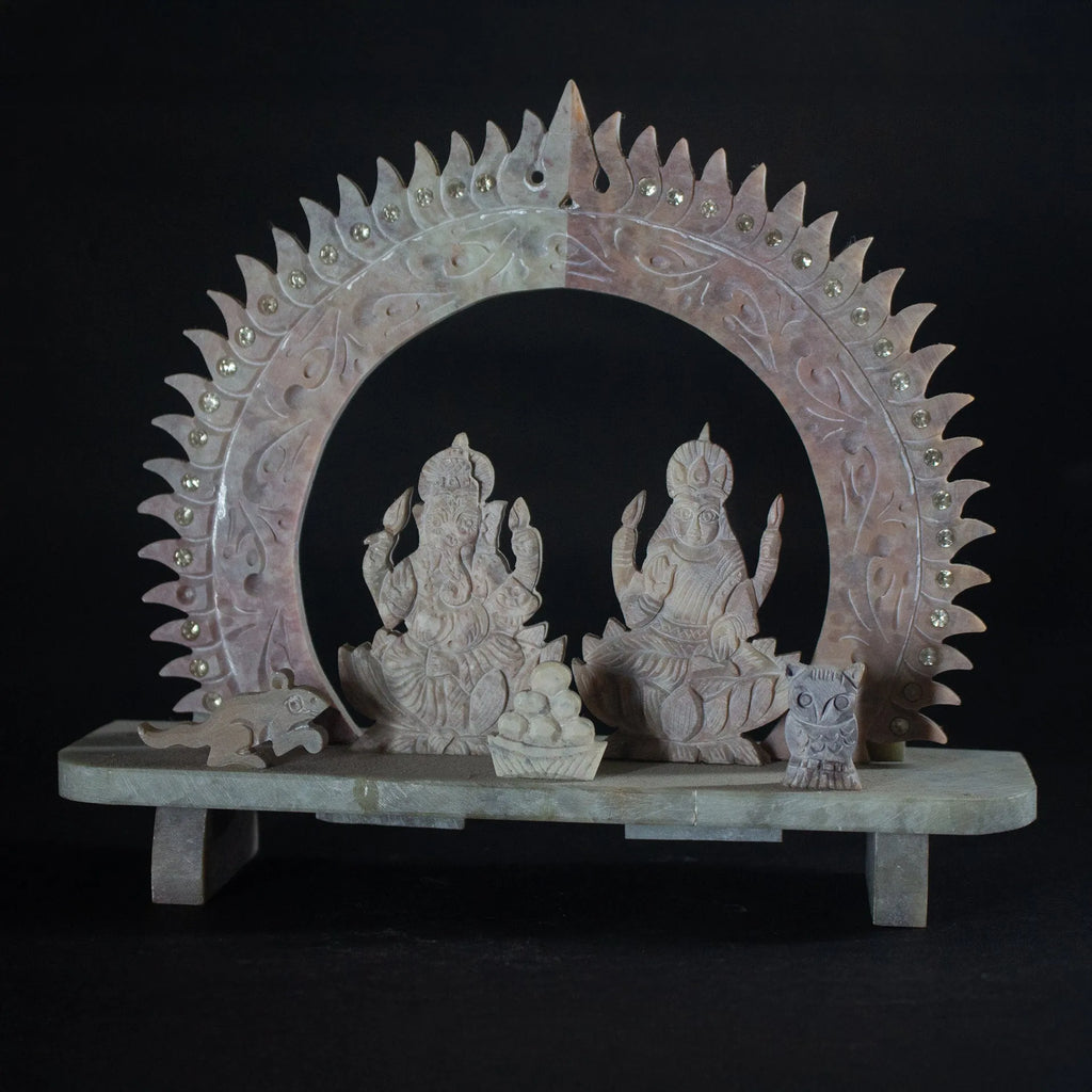 Varanasi Soft Stone Jali - Laxmi Ganesh