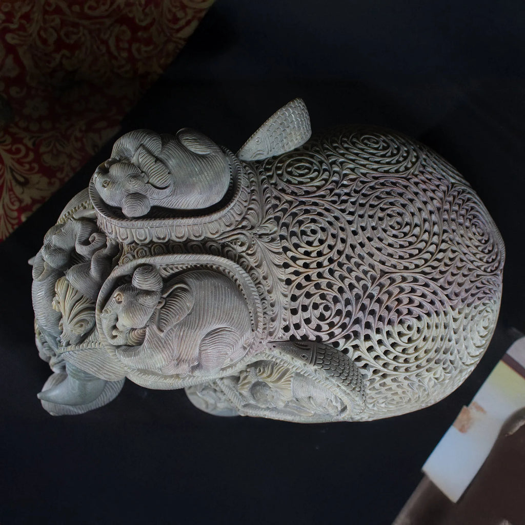 Varanasi Soft Stone Jali - Elephant