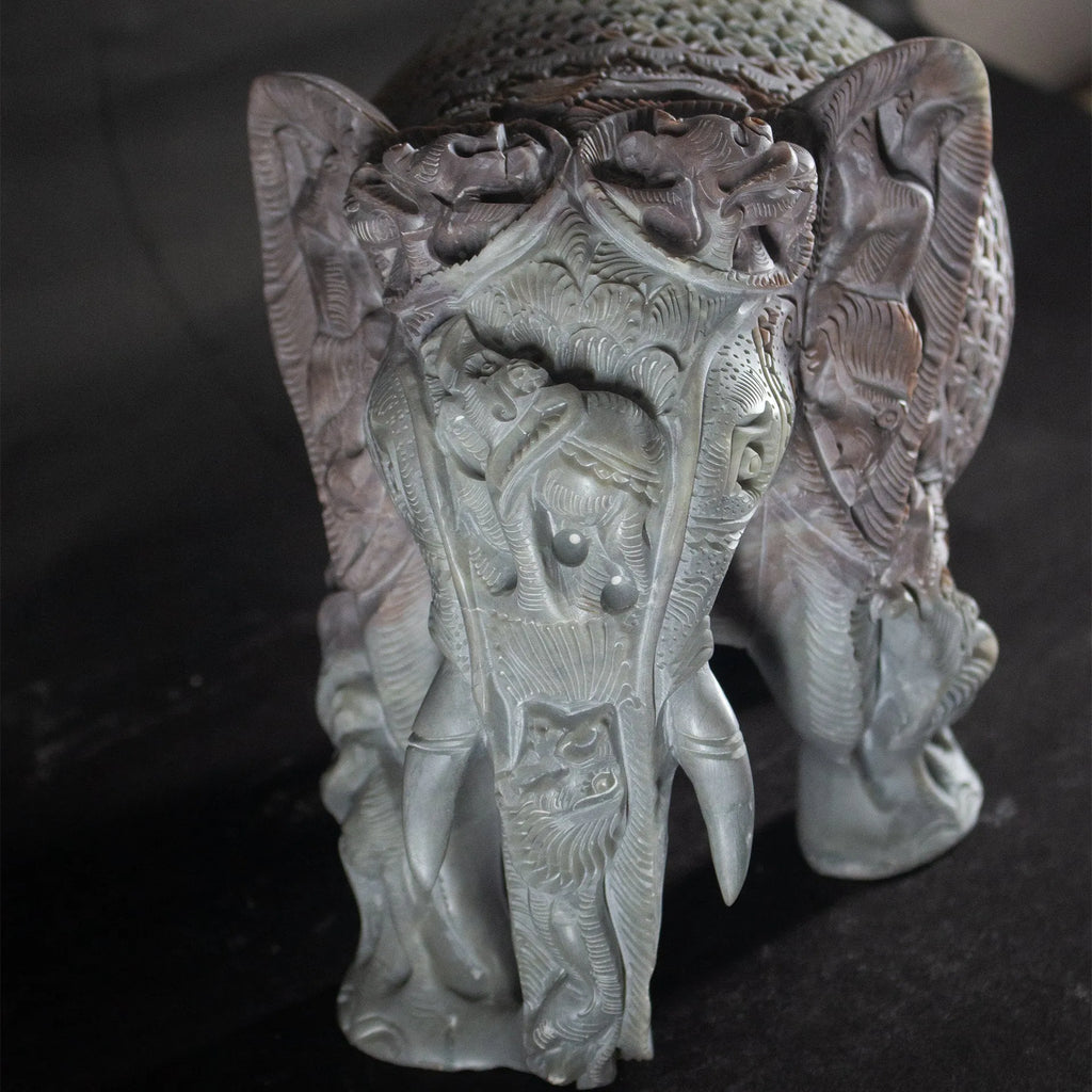 Varanasi Soft Stone Jali - Elephant