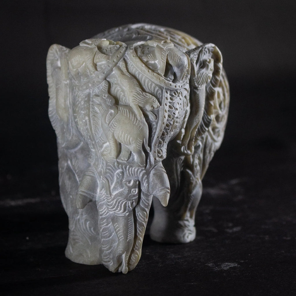 Varanasi Soft Stone Jali - Elephant