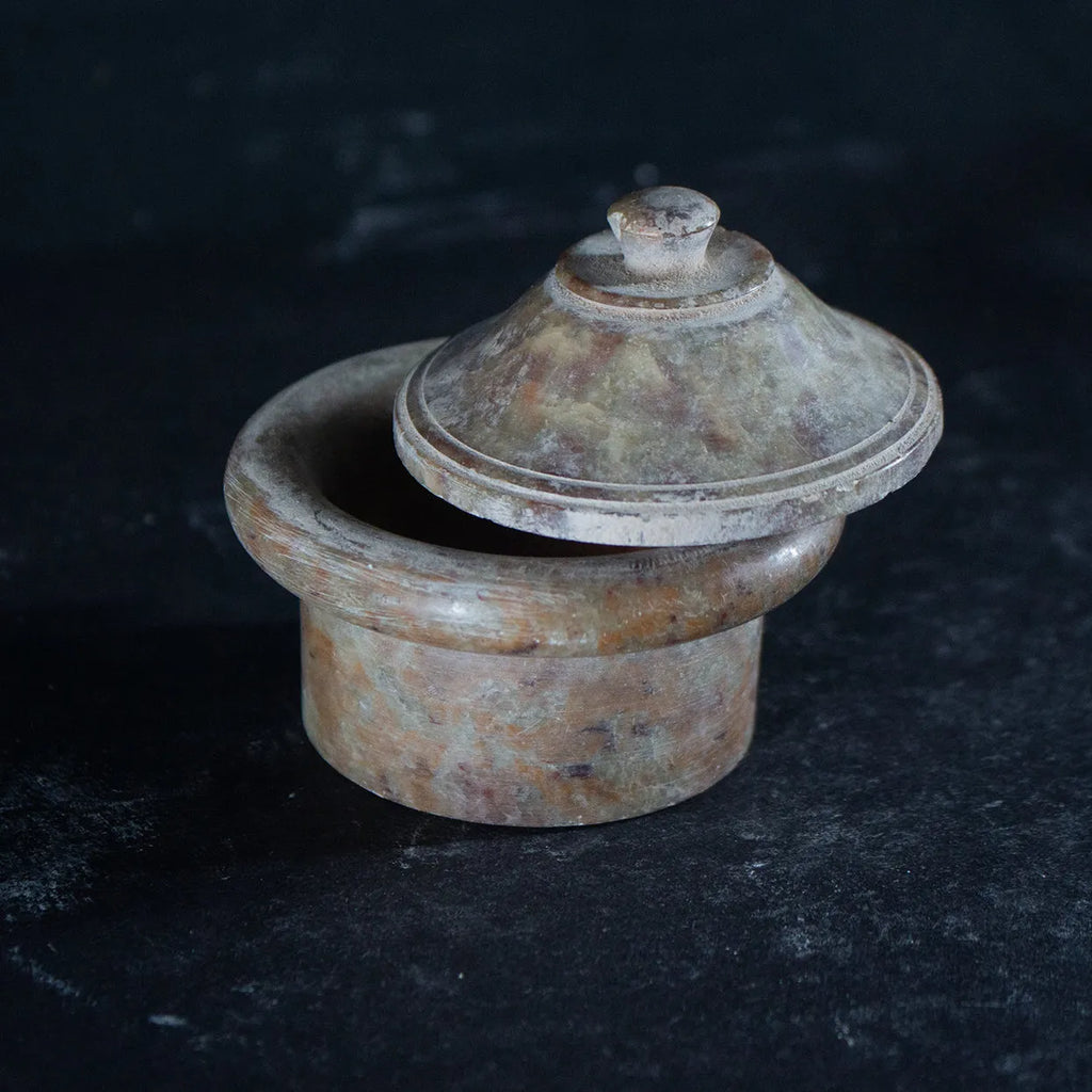 Varanasi Soft Stone Jali - Small Bowl With Lid Cover