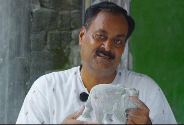 Varanasi Soft Stone Jali - Elephant Tiny