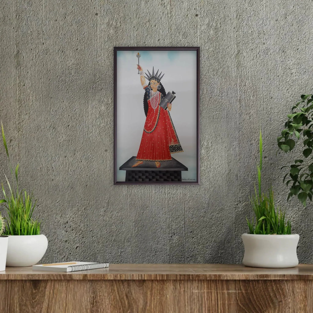 Kalighat - The statue of liberty in Kalighat style