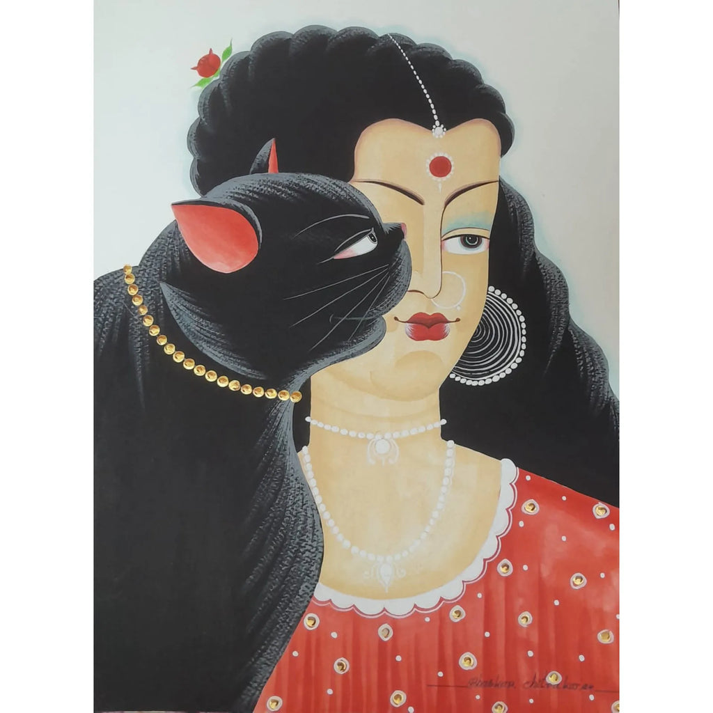 Kalighat - Biwi and the Cat