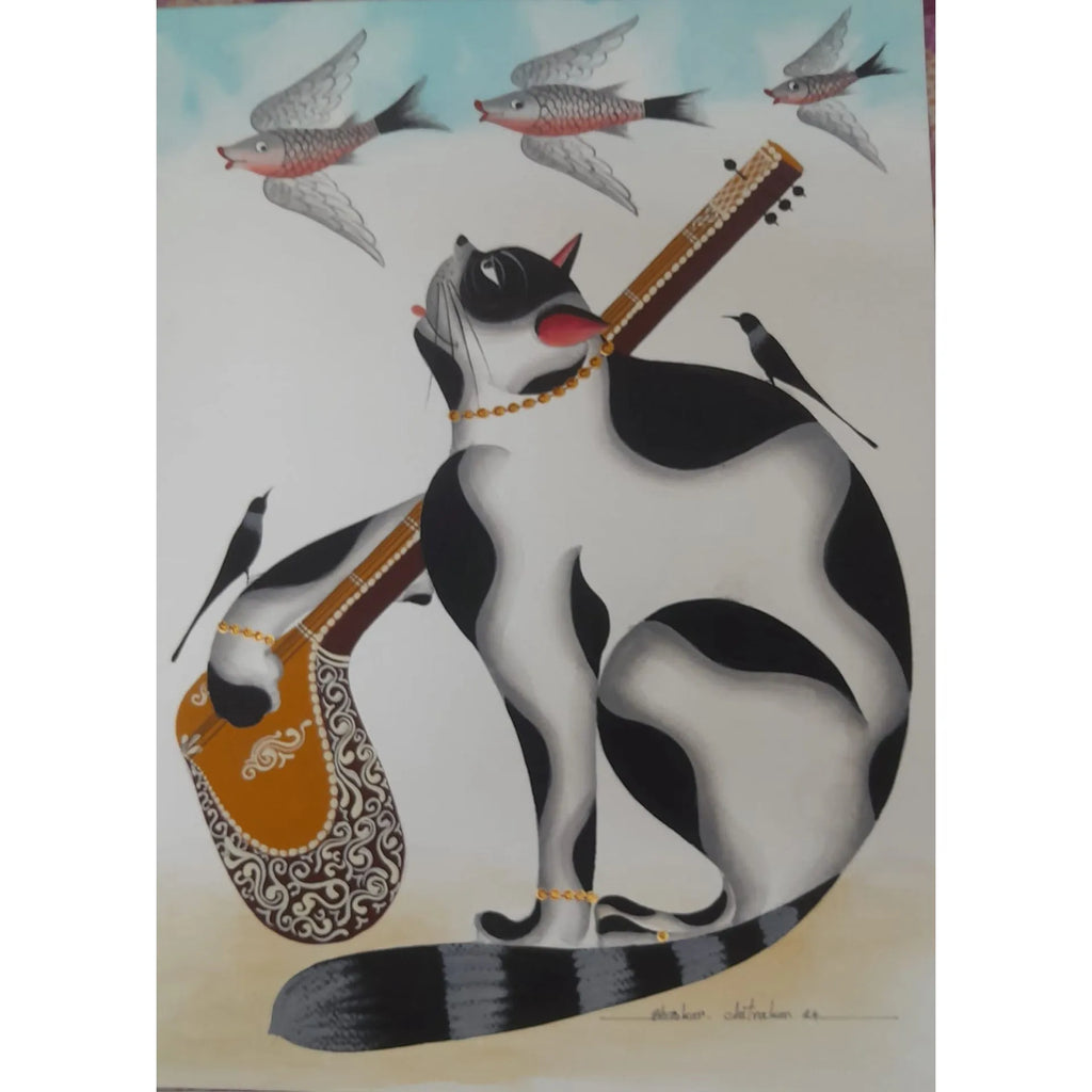 Kalighat - Cat Dreaming of the Fish