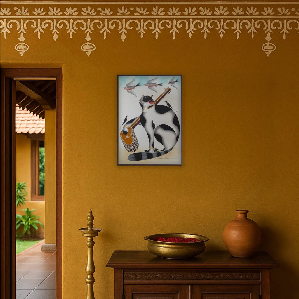 Kalighat - Cat Dreaming of the Fish