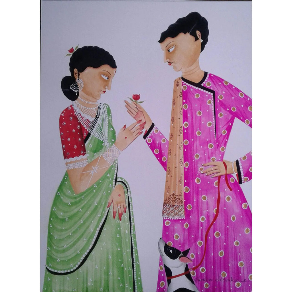 Kalighat - Babu proposing the Biwi