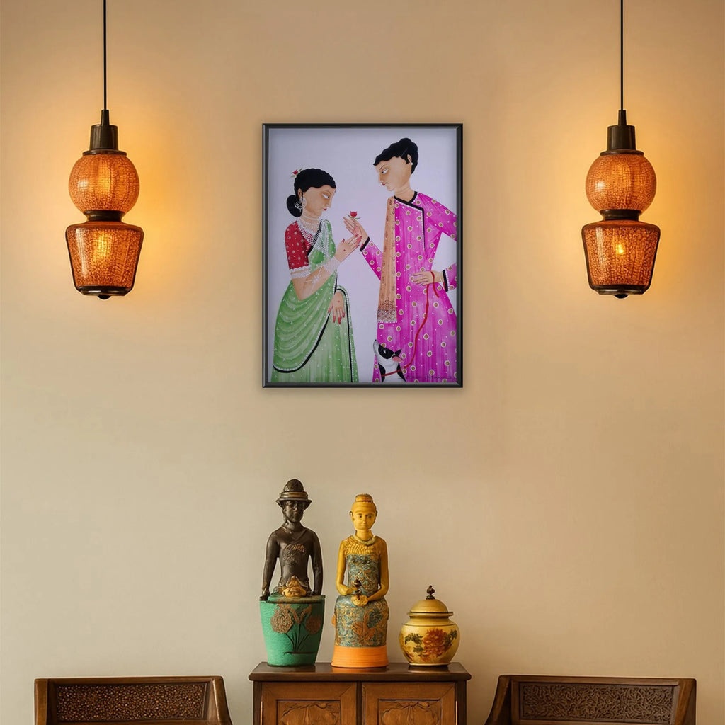 Kalighat - Babu proposing the Biwi