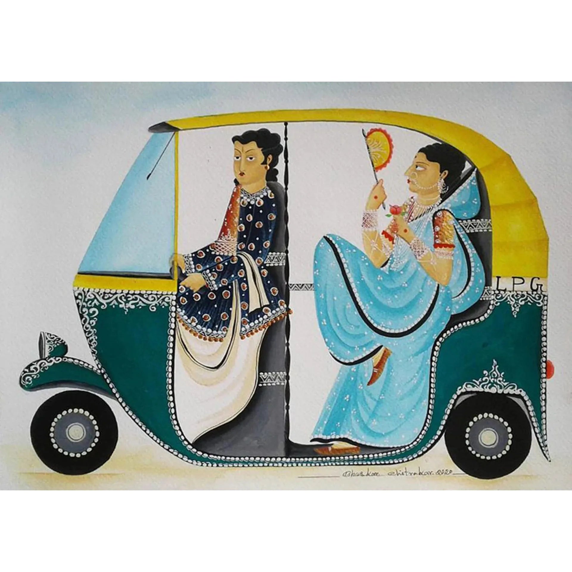 Kalighat - Biwi in the Auto