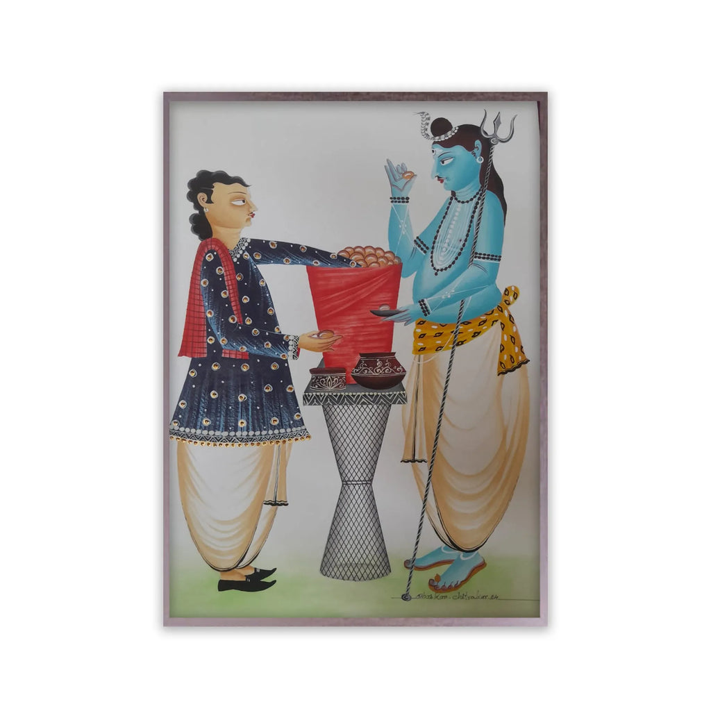 Kalighat - Shiva Enjoying the Golgappas