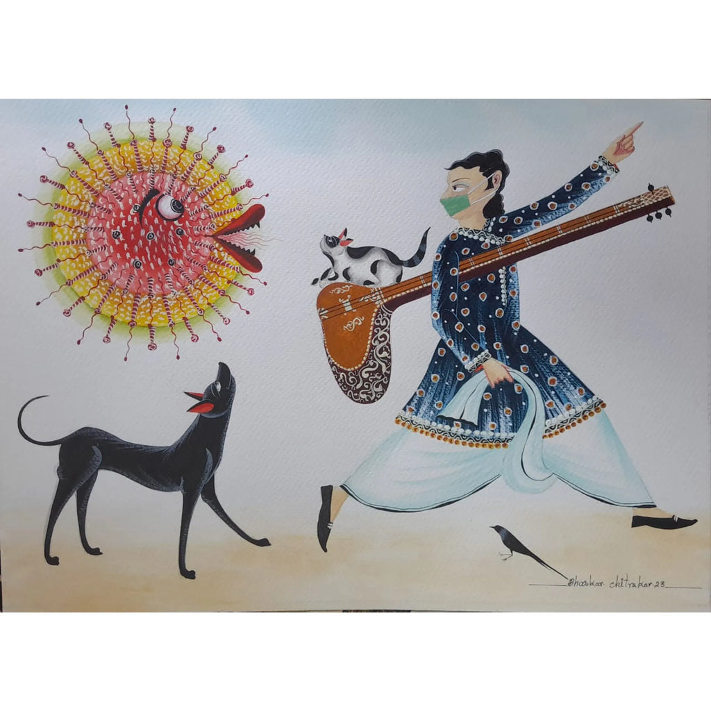 Kalighat - Corona Virus Chasing Bengali Babu