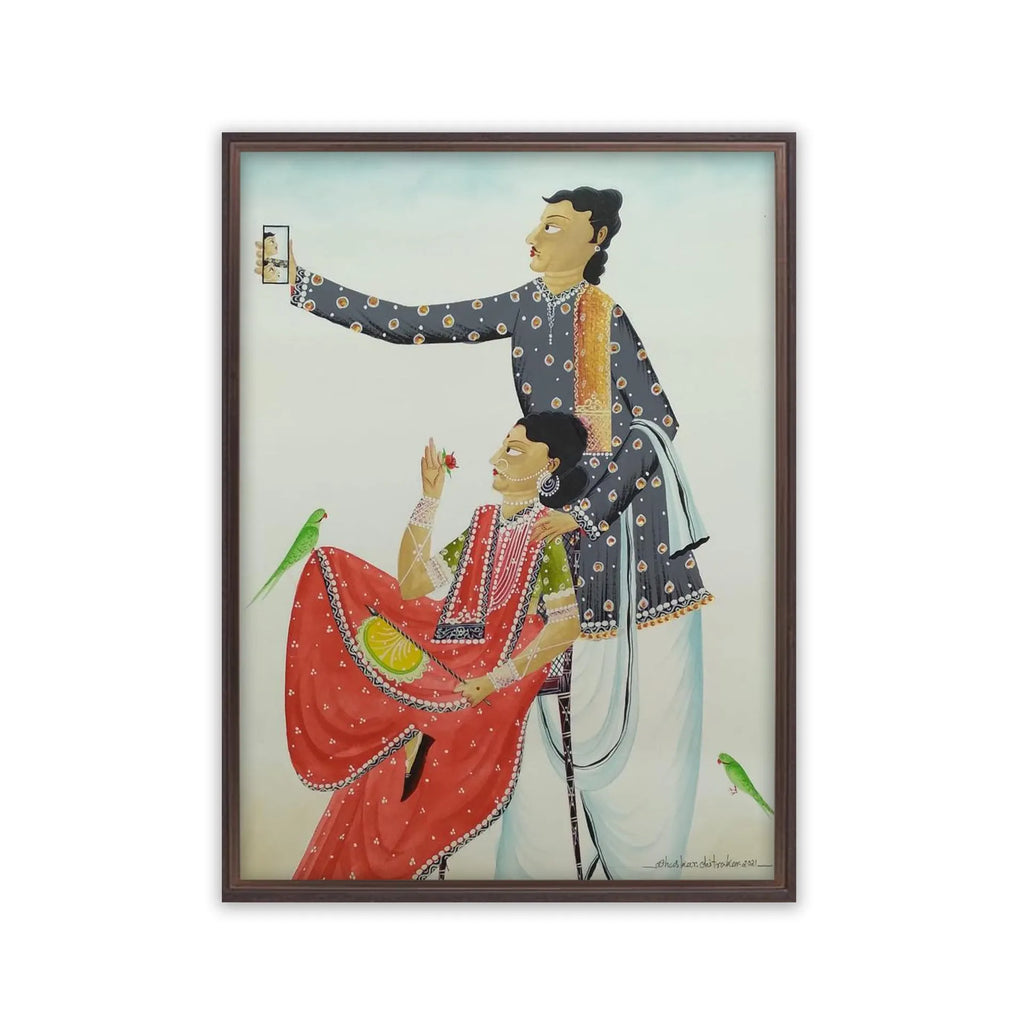 Kalighat - Selfie time for babu and biwi