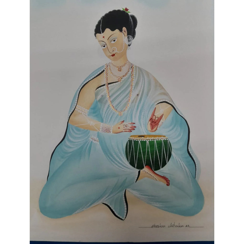 Kalighat - Biwi Playing Tabla