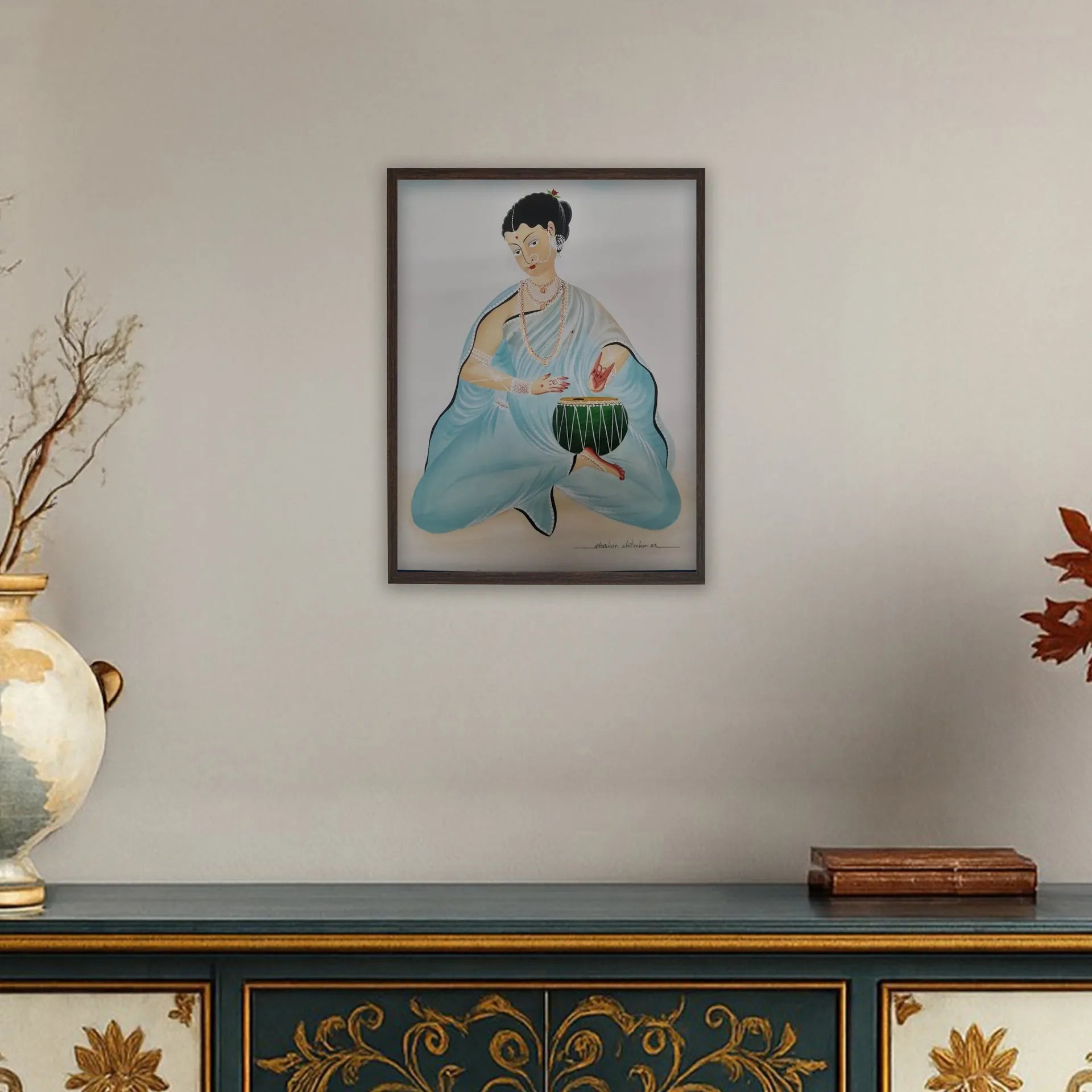 Kalighat - Biwi Playing Tabla