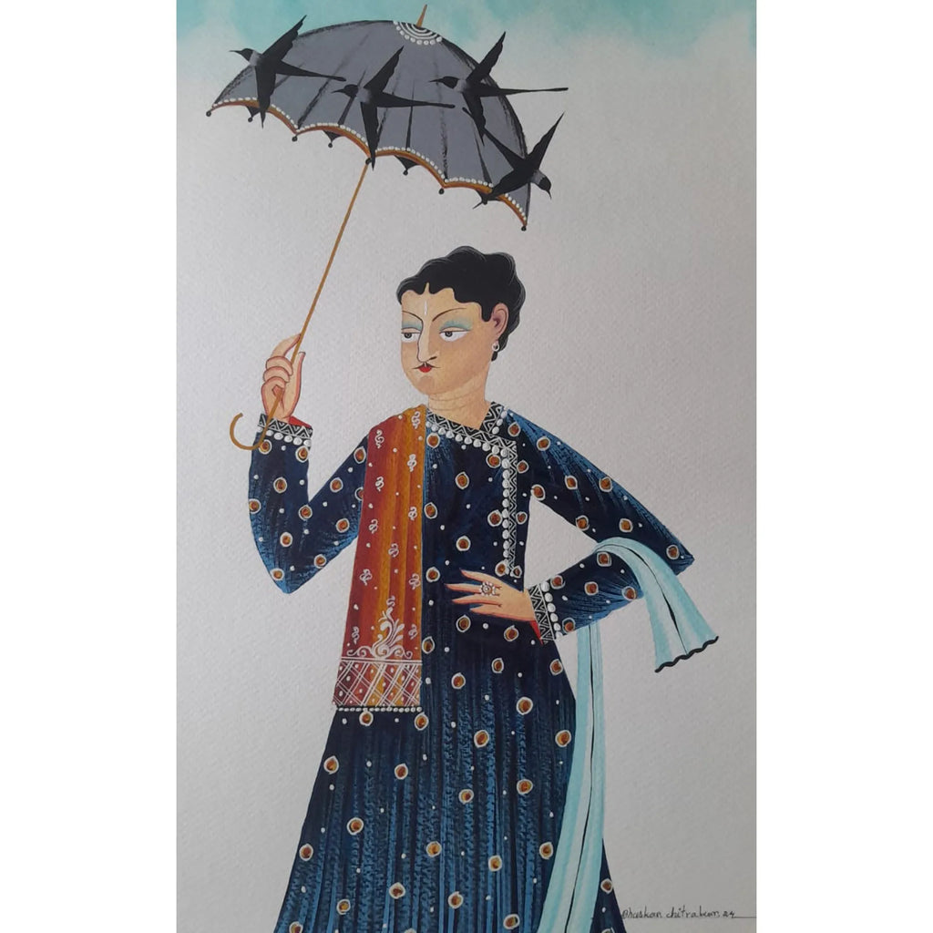Kalighat - Babu with the Umbrella