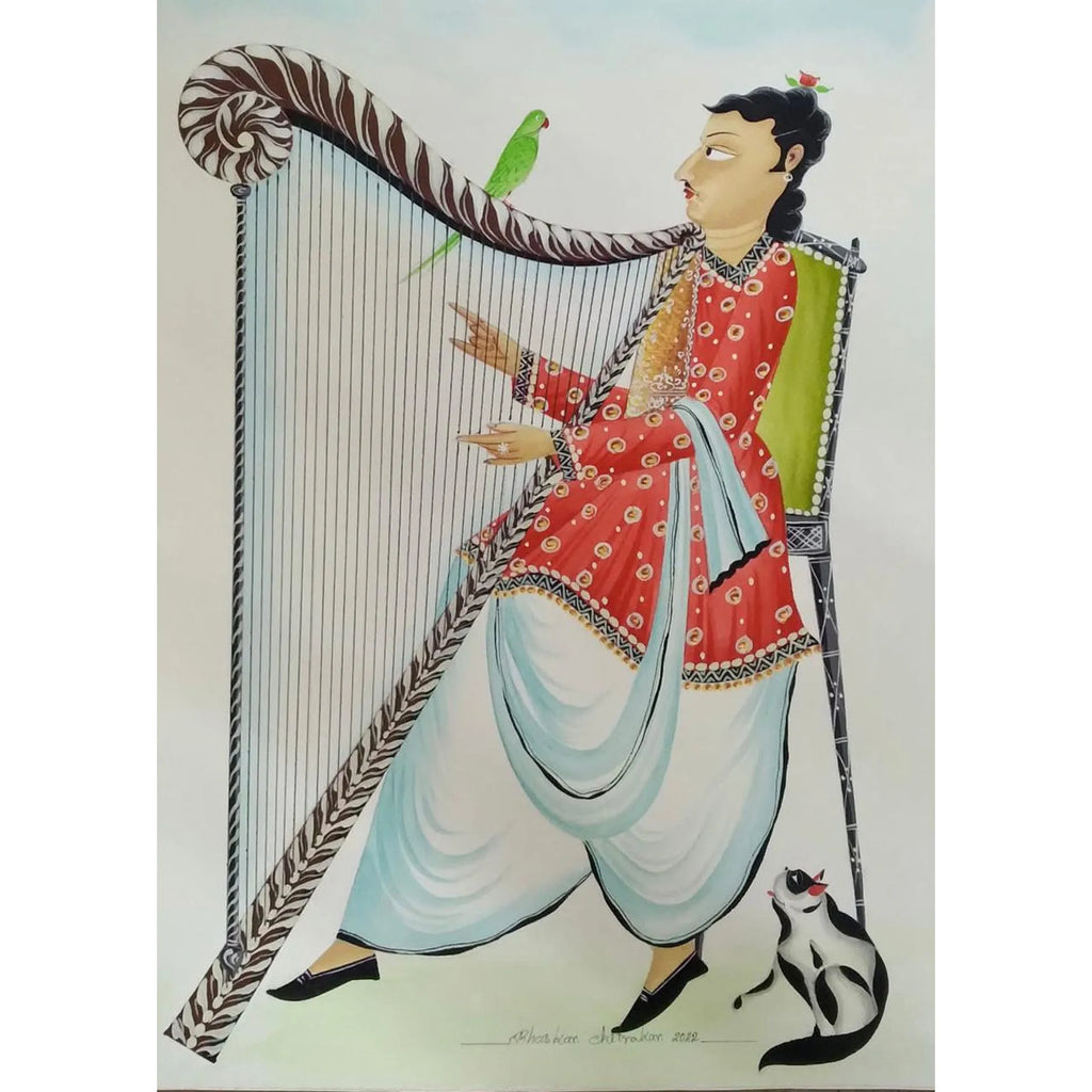 Kalighat - The Dog Playing Harp