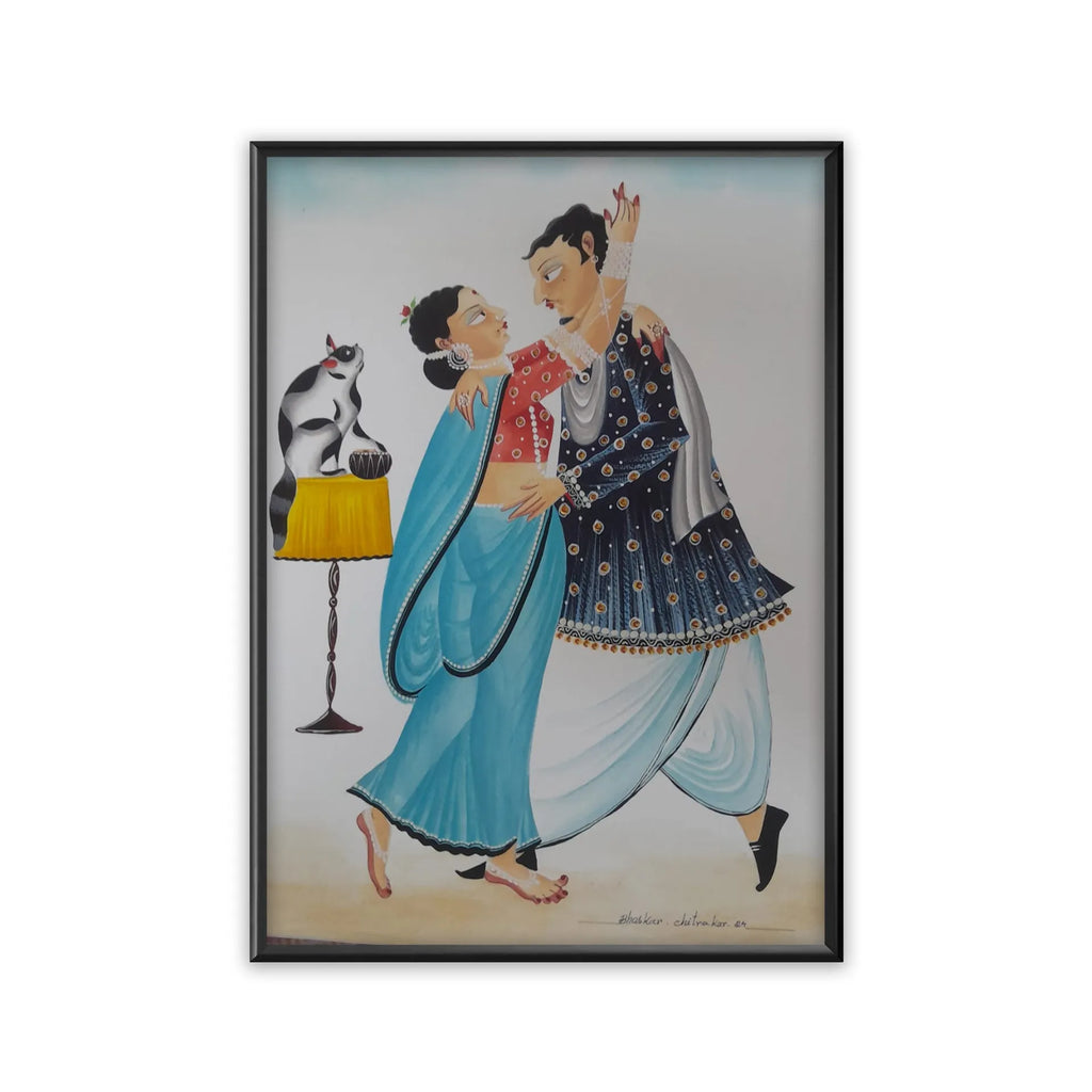 Kalighat - Romantic Moment of Babu and Biwi