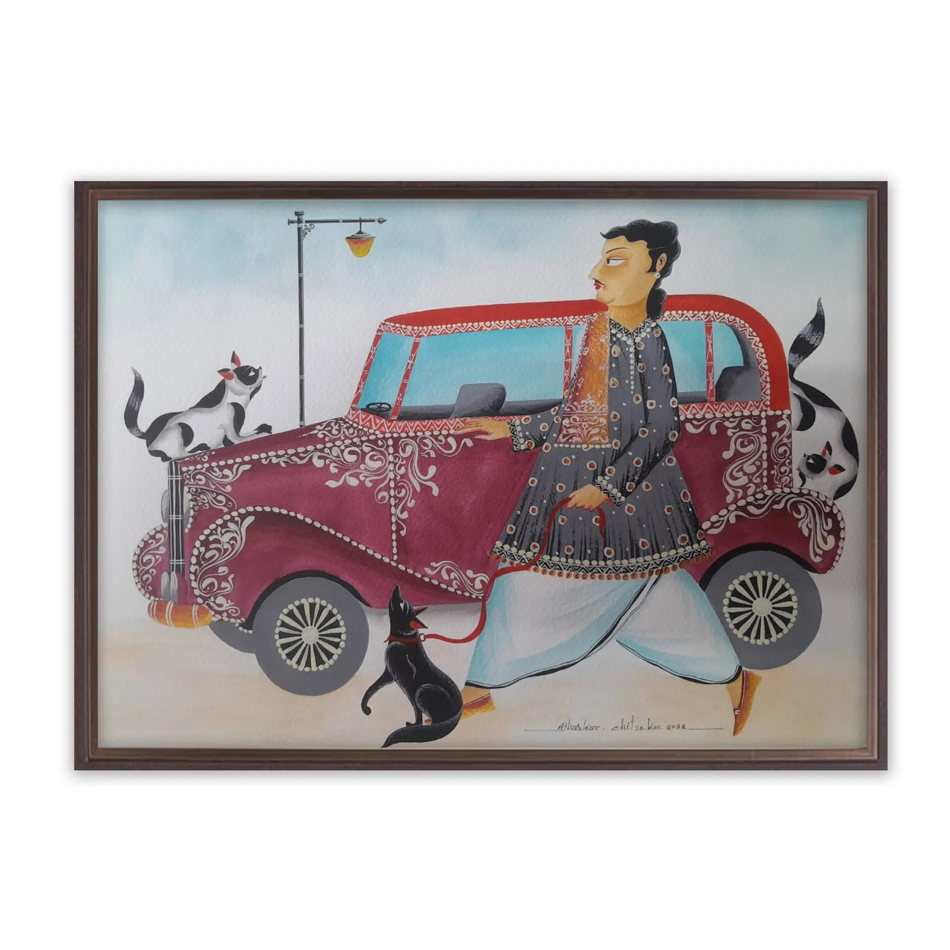 Kalighat - Bengali Babu Walking by the Road