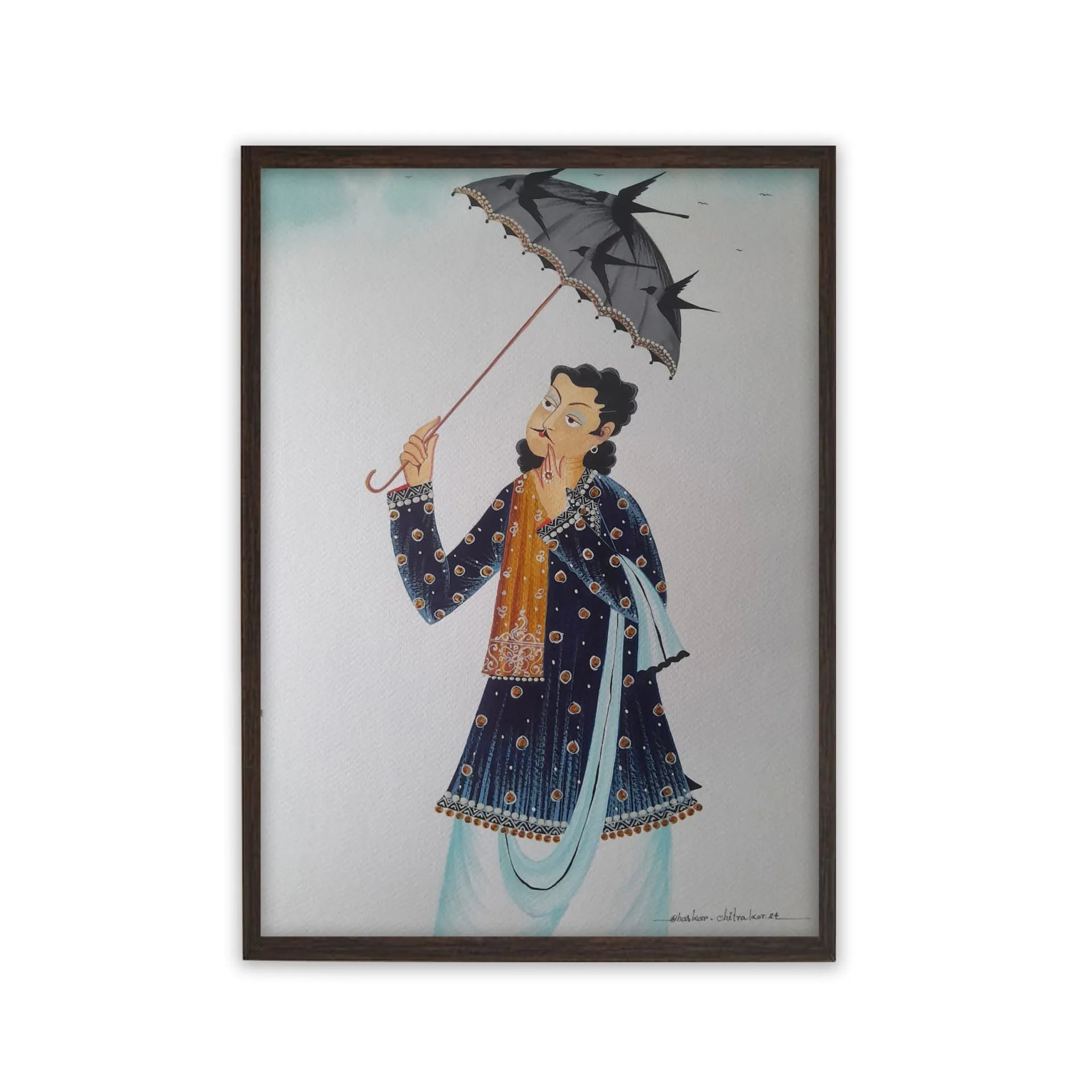 Kalighat - Babu with the umbrella
