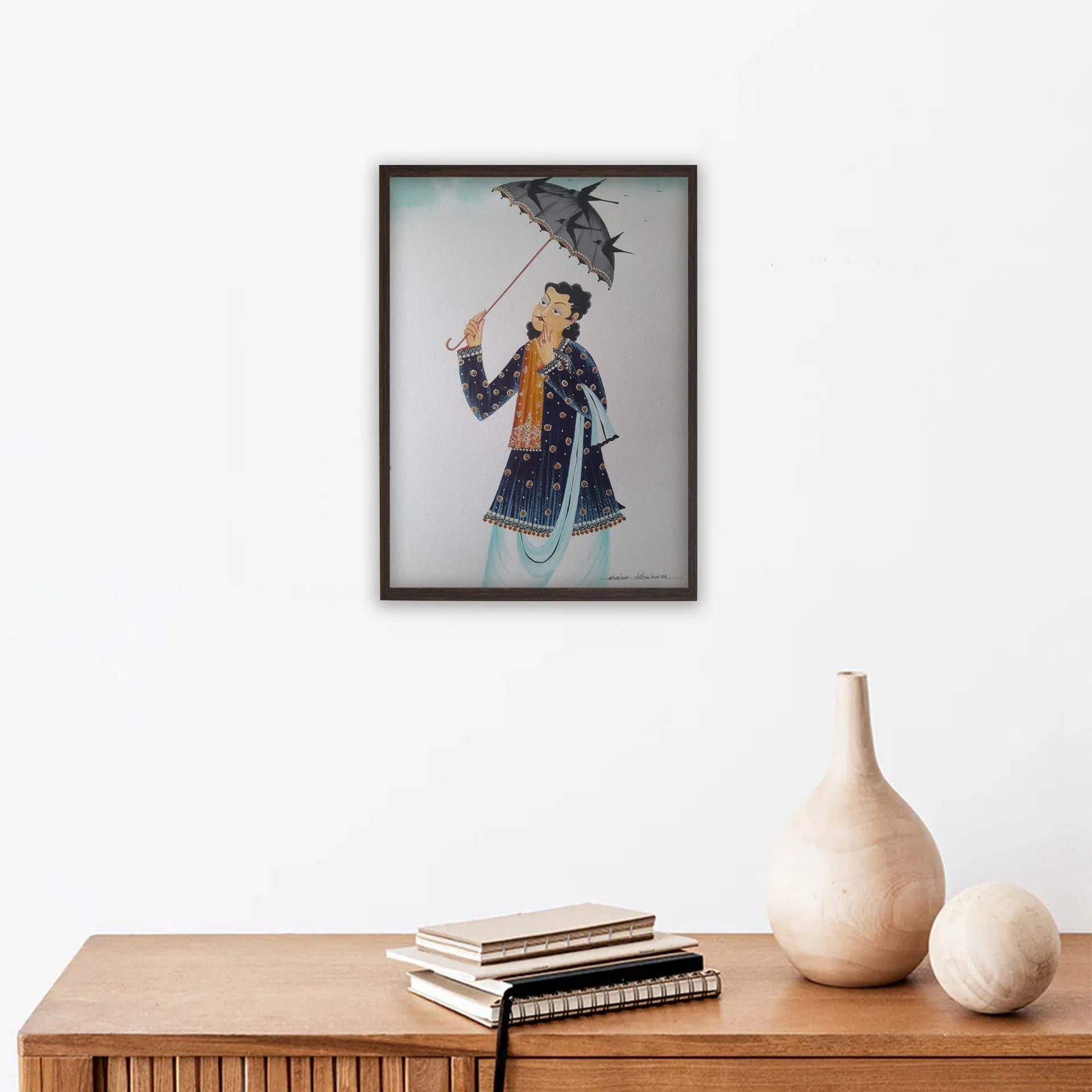 Kalighat - Babu with the umbrella