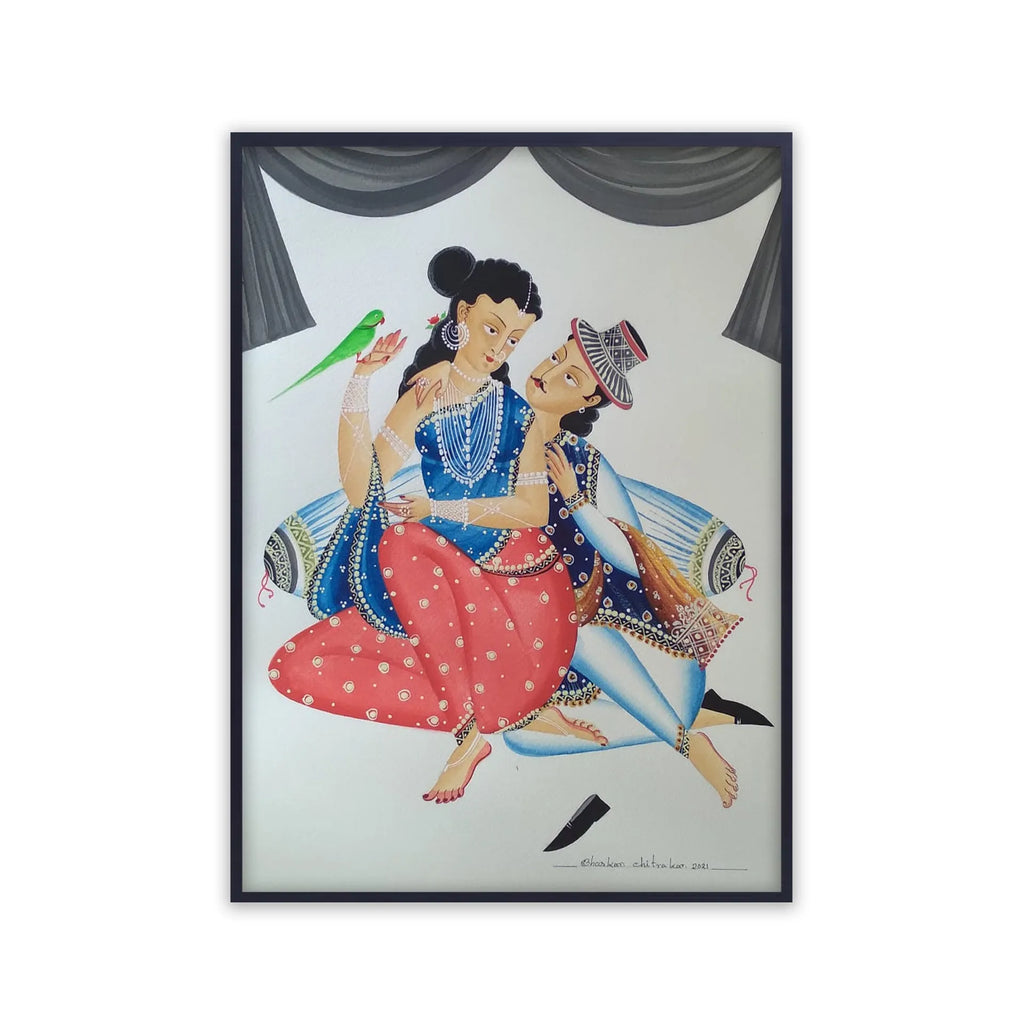 Kalighat - A Romantic Moment of Babu and Biwi