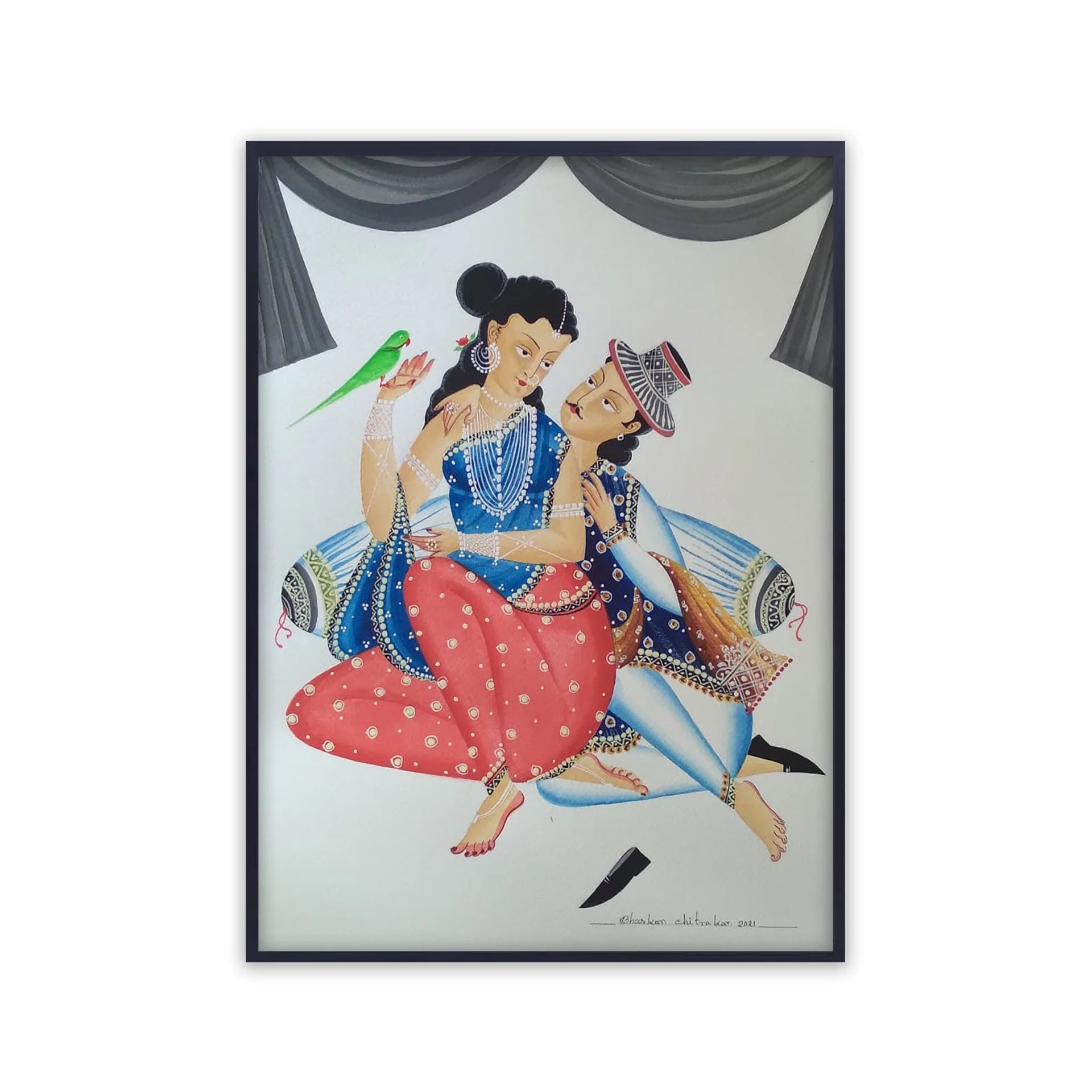 Kalighat - A Romantic Moment of Babu and Biwi