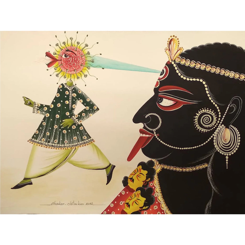 Kalighat - Kali Maa killing the corona virus