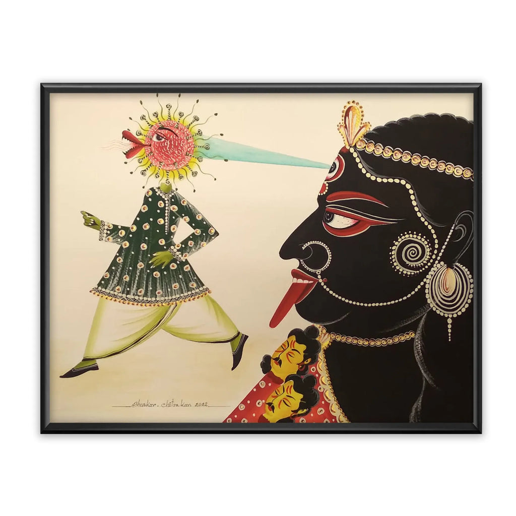 Kalighat - Kali Maa killing the corona virus