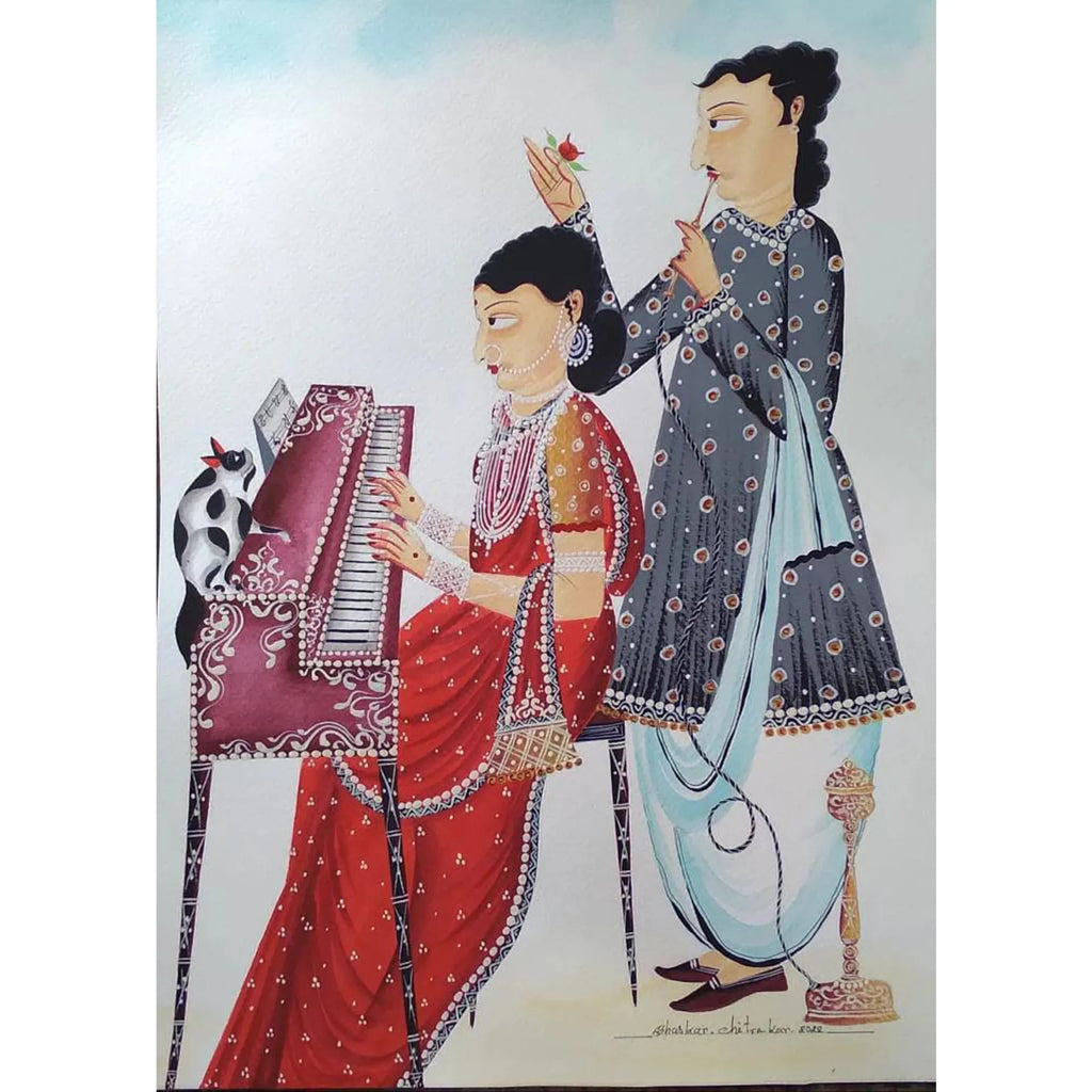 Kalighat - Biwi playing the piano