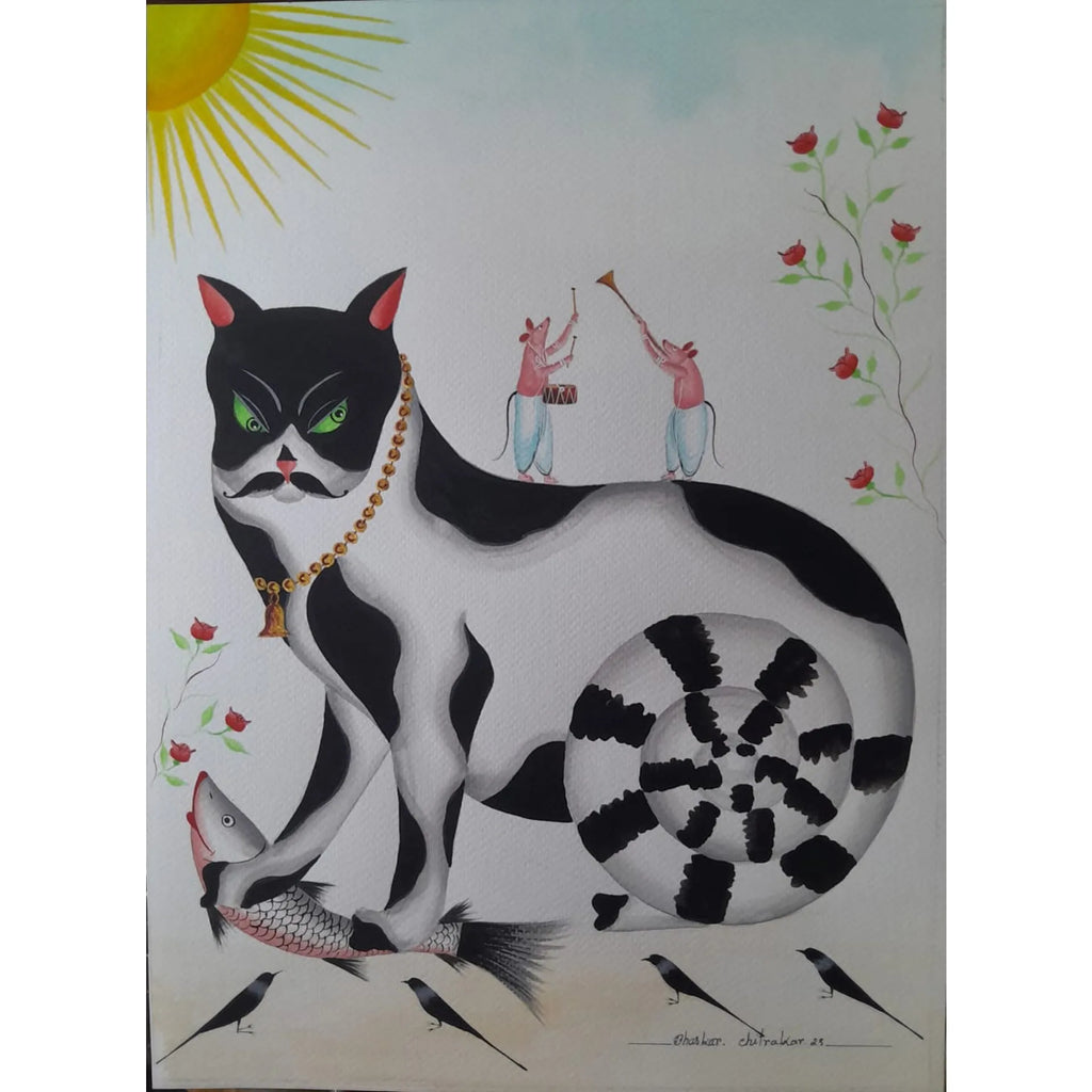 Kalighat - The angry cat and dancing mice