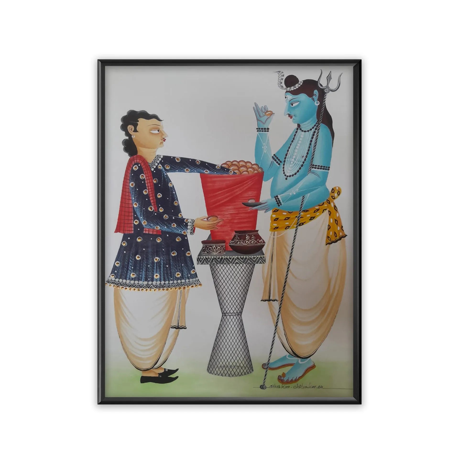 Kalighat - Mahadev enjoying golgappa