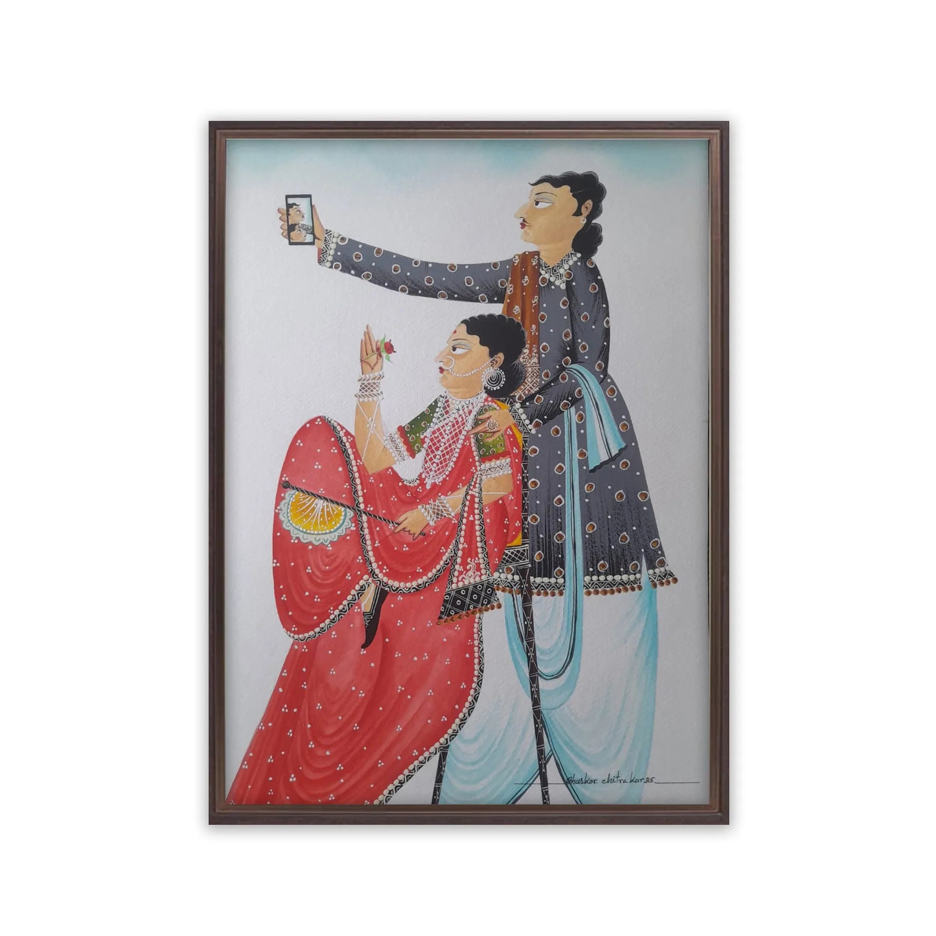 Kalighat - Babu biwi taking selfie