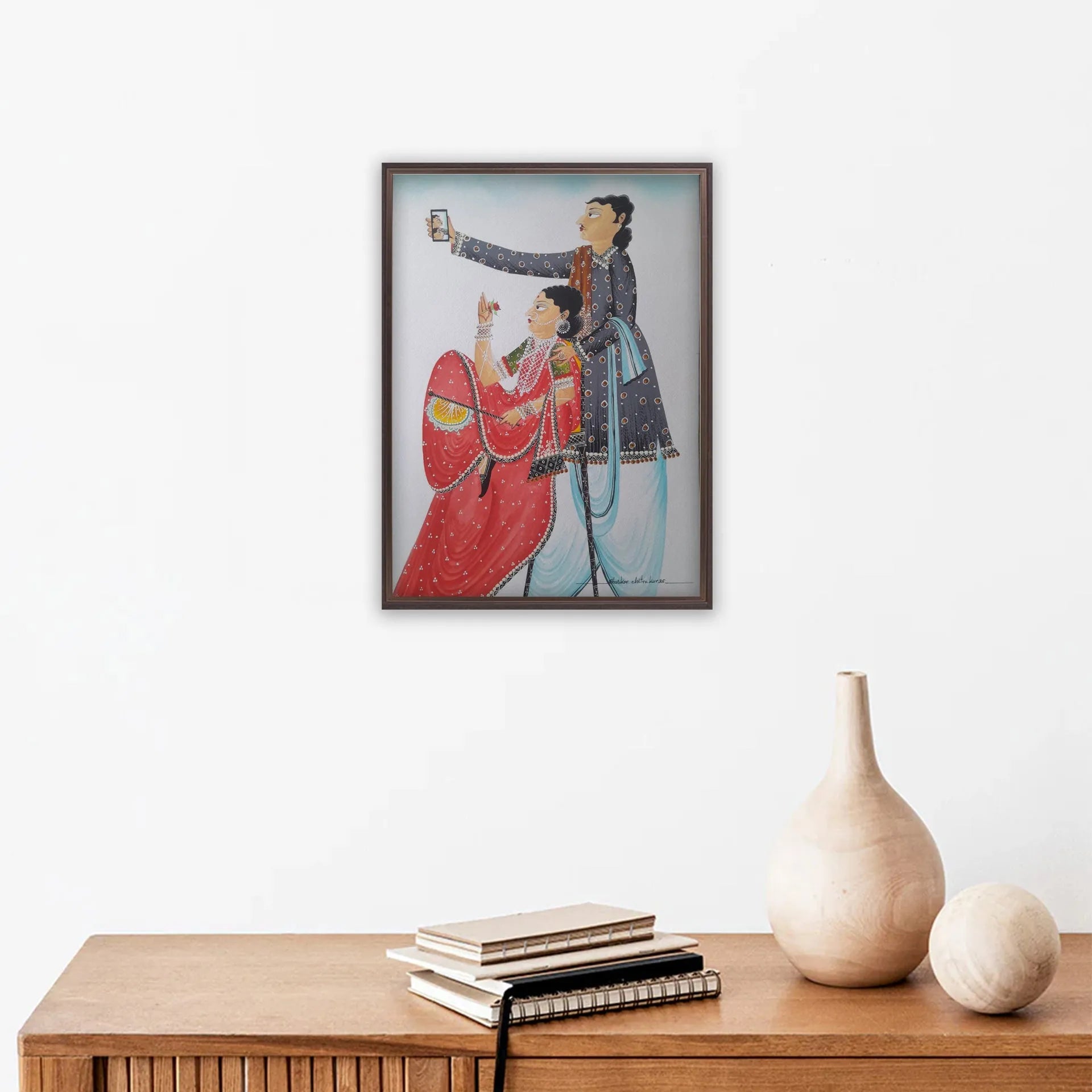 Kalighat - Babu biwi taking selfie