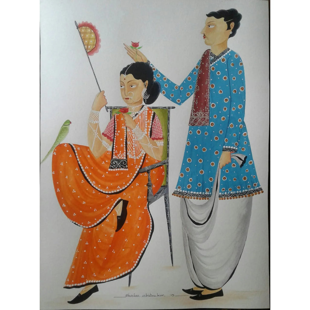 Kalighat - Babu and biwi