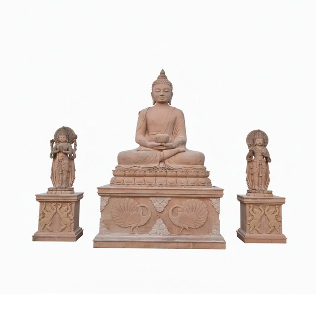 Orissa Stone Sculpture - Buddha without stand(peacock)