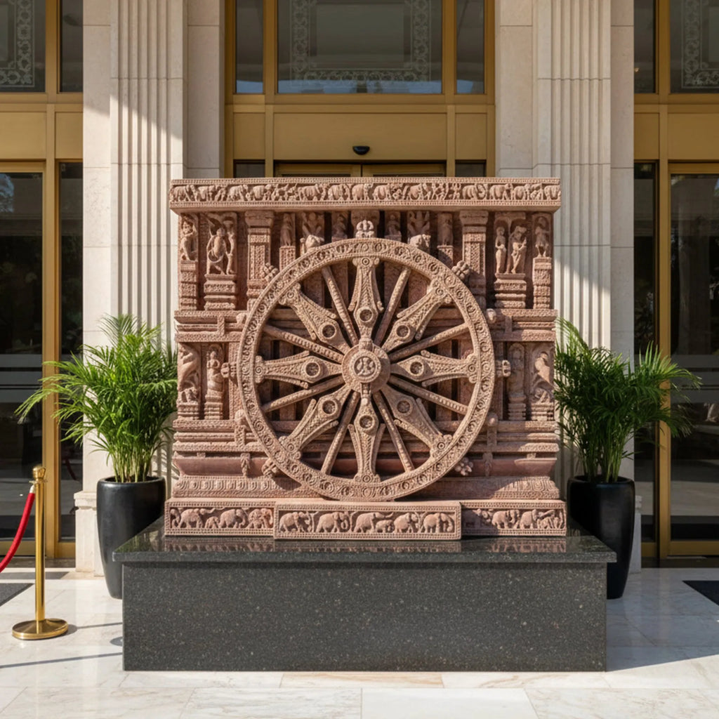 Orissa Stone Sculpture - Konark Wheel