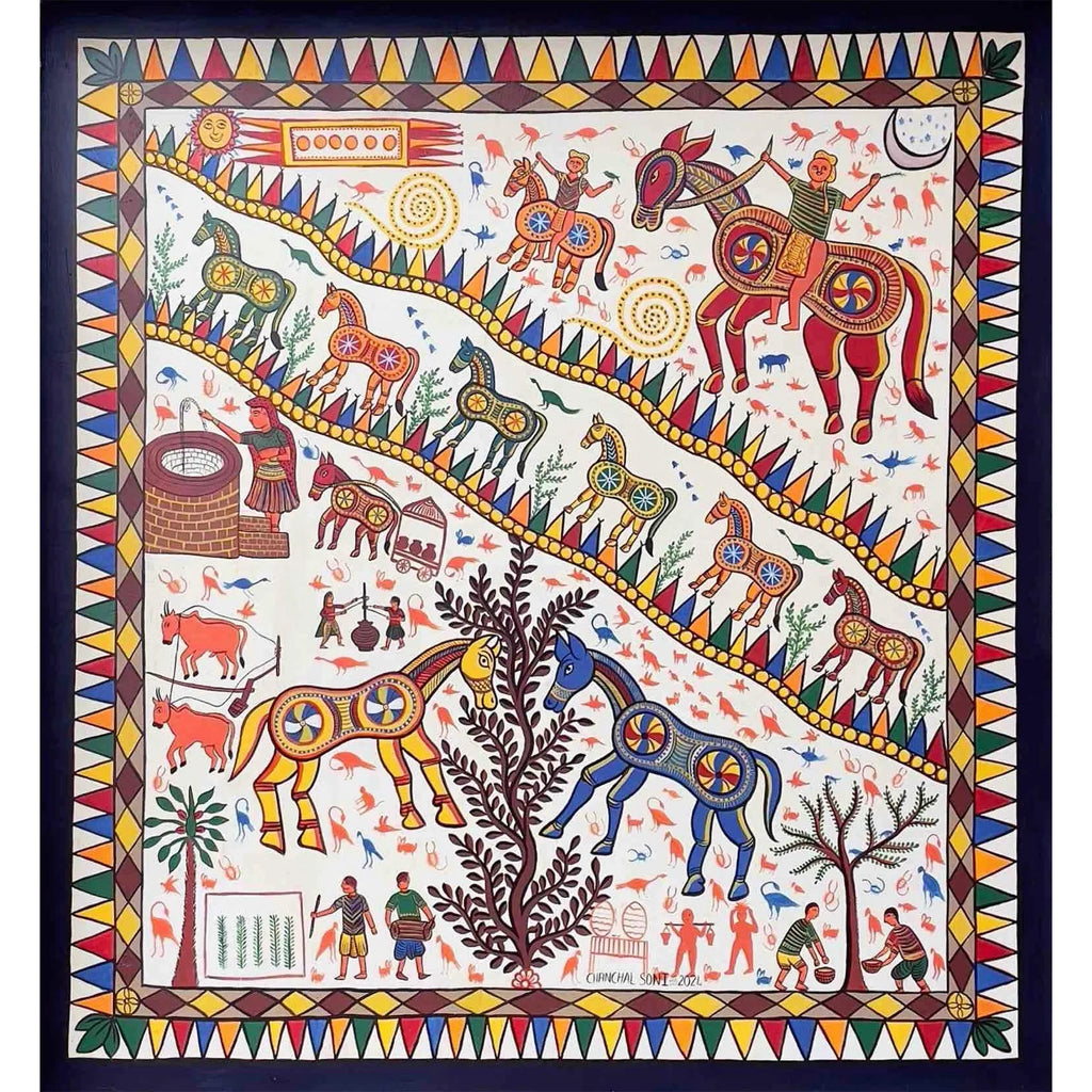 Pithora Art - Between Earth and Sky: A Folk Dream