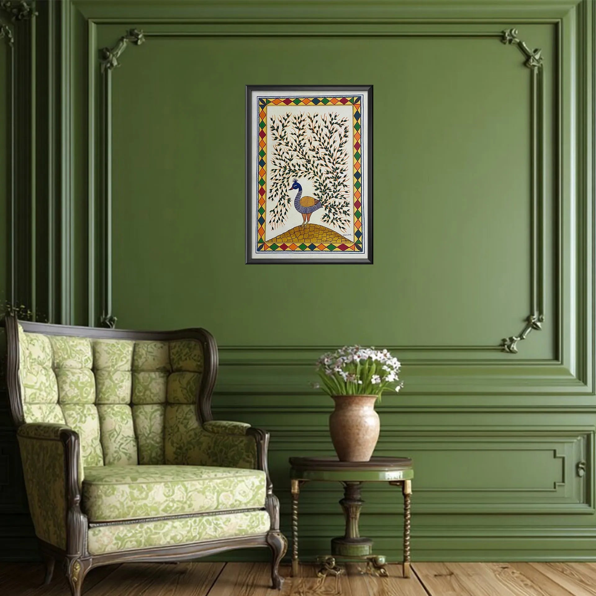 Pithora Art - Rooted Rhythms and Resting Wings