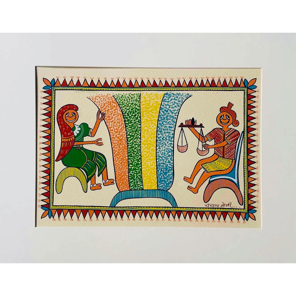 Pithora Art - Harvest Traditions: Trading Grains in the Village