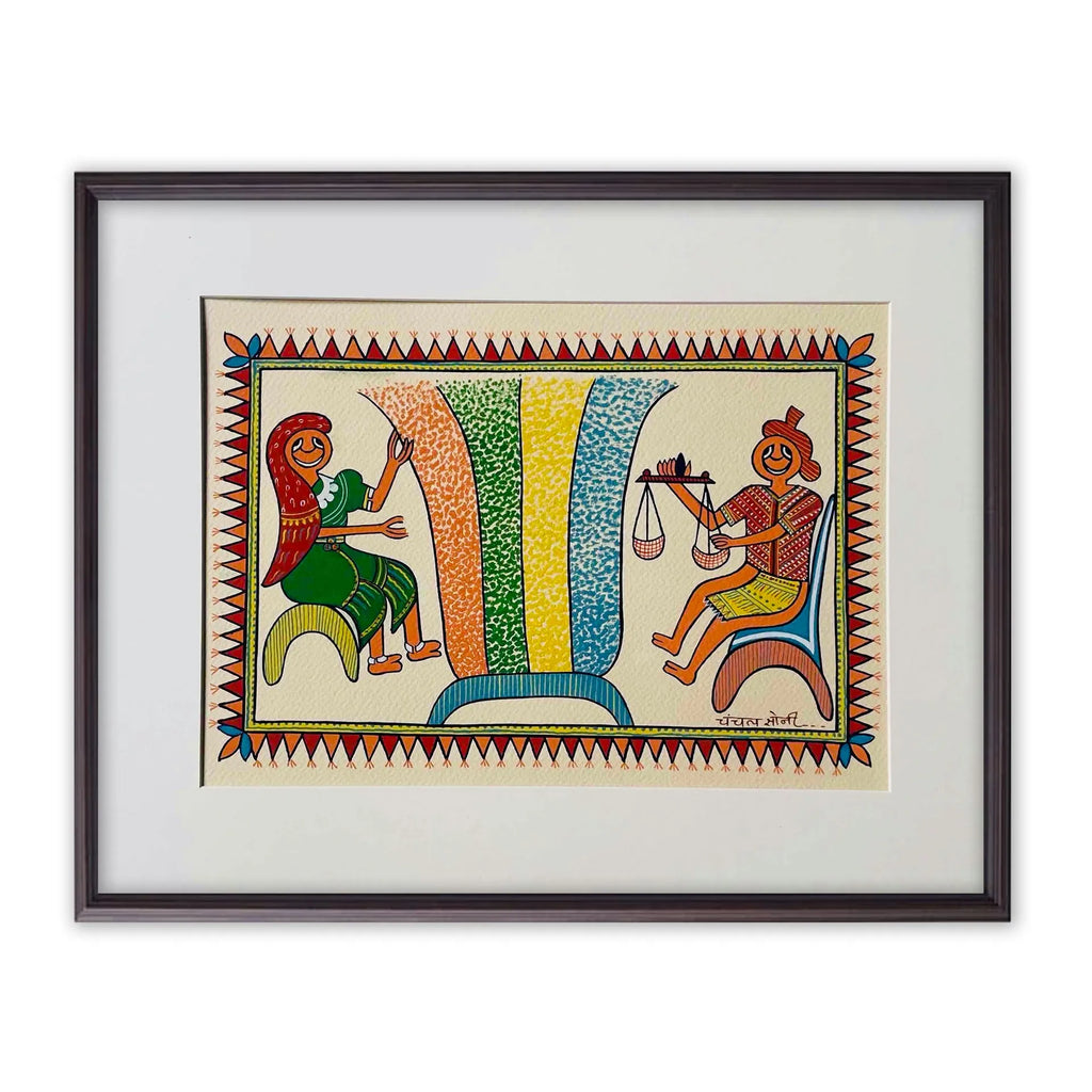 Pithora Art - Harvest Traditions: Trading Grains in the Village