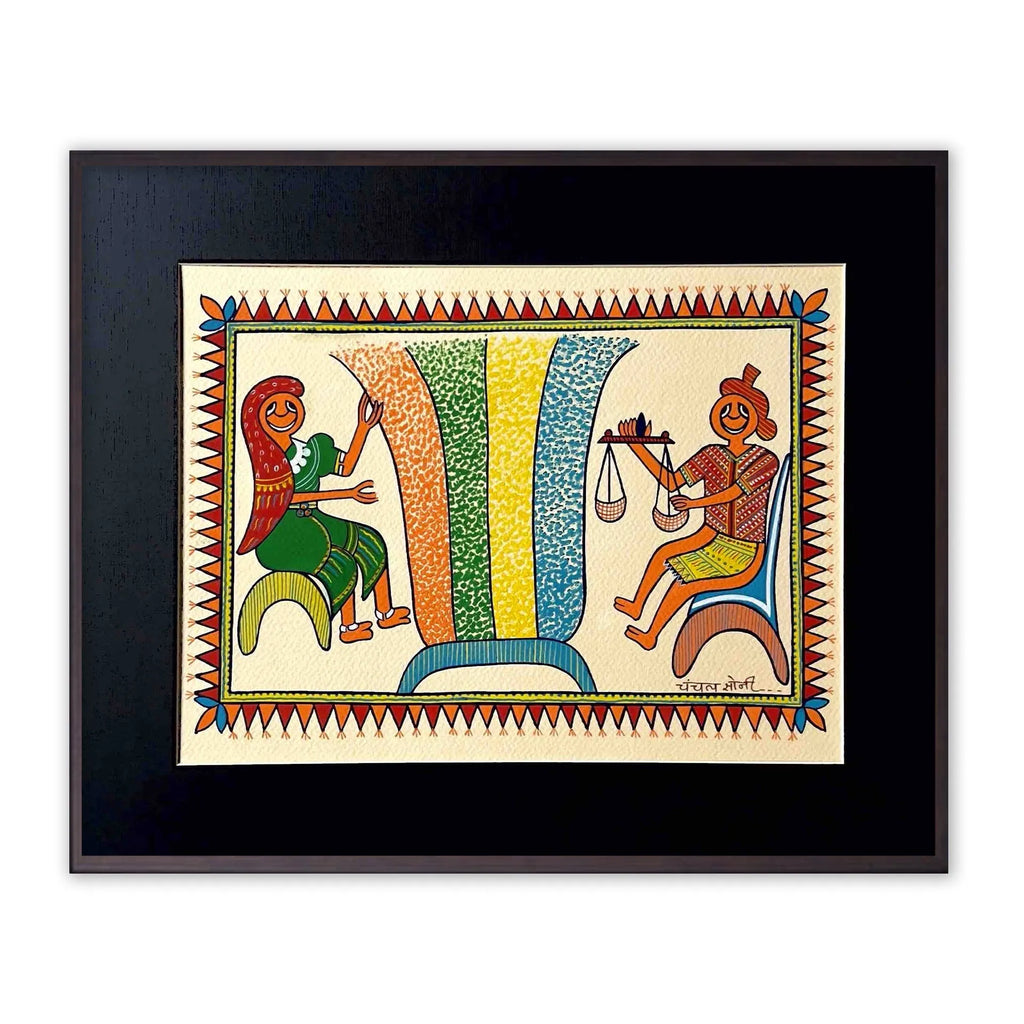 Pithora Art - Harvest Traditions: Trading Grains in the Village