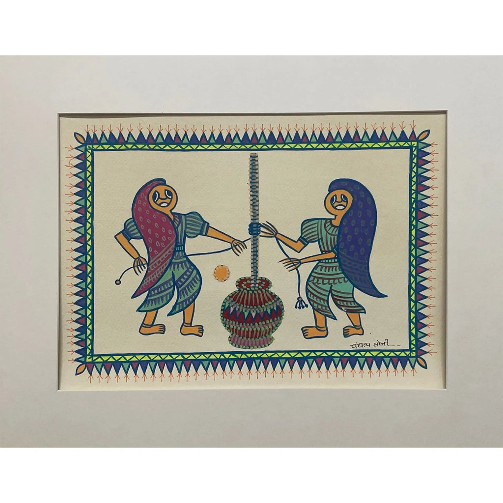 Pithora Art - Churning butter, a tradition of village 
