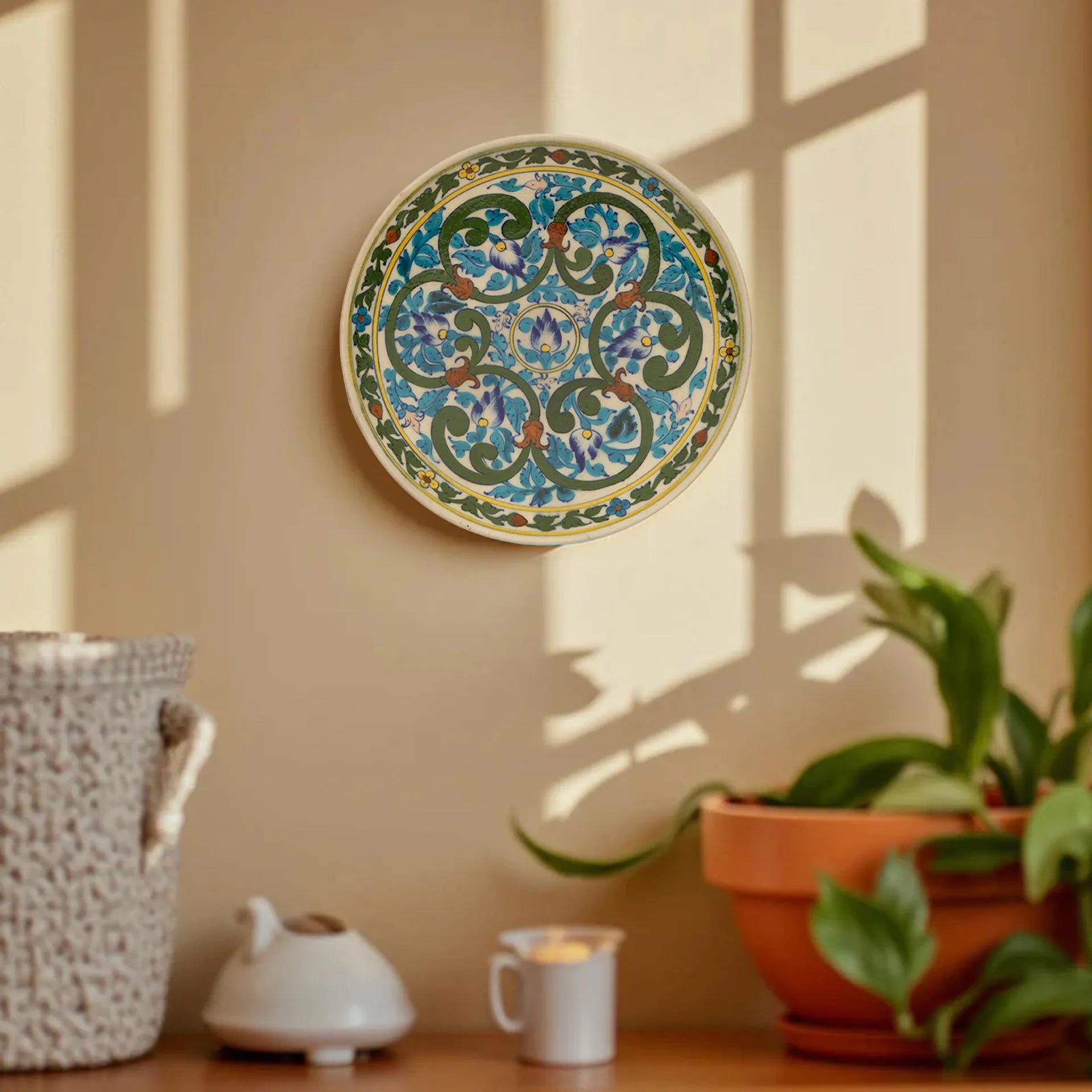 Blue Pottery - Plate 10 Inches