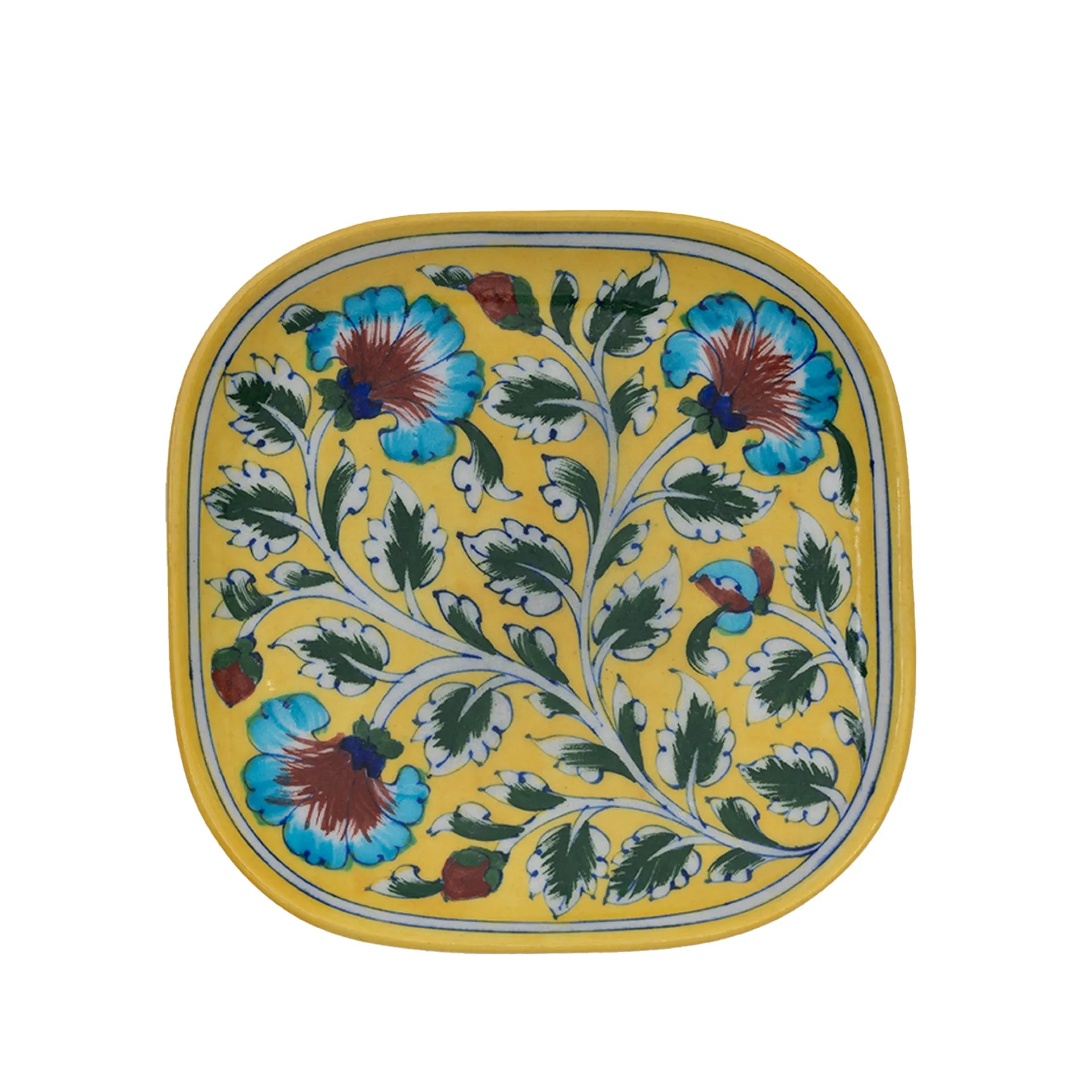 Blue Pottery - TRAY 6 BY 6 INCHES