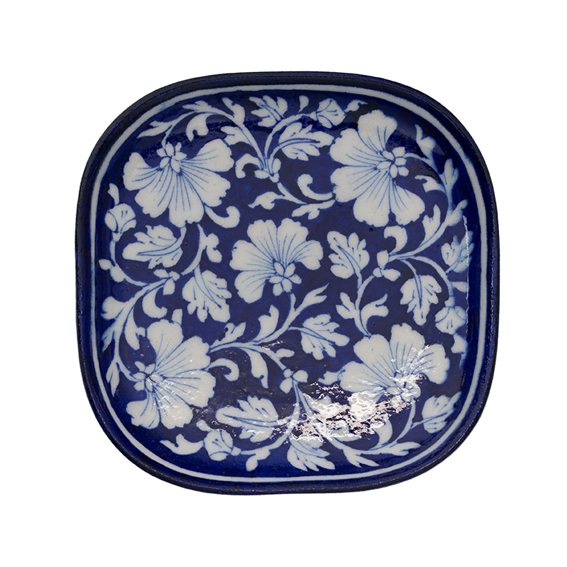 Blue Pottery - TRAY 6 BY 6 INCHES