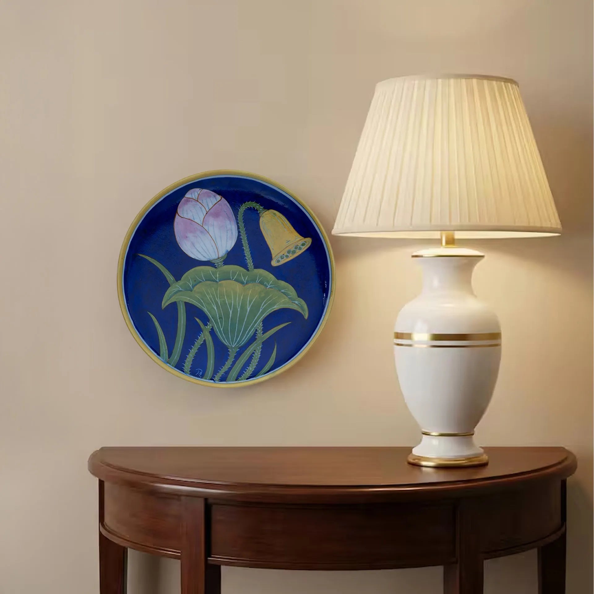 Blue Pottery - DANCING LOTUS BY SHILP GURU GOPAL SAINI