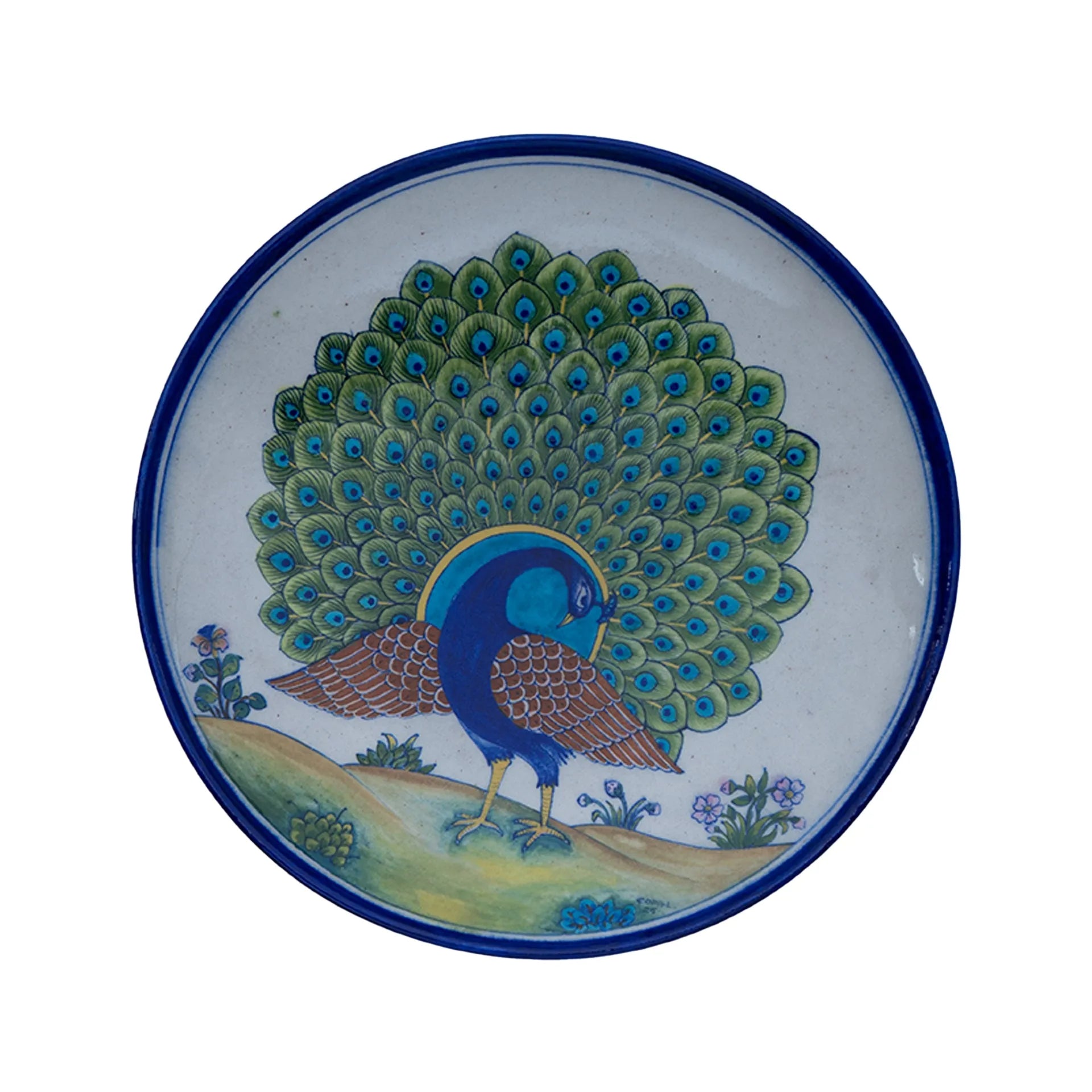 Blue Pottery - PEACOCK BY SHILP GURU GOPAL SAINI